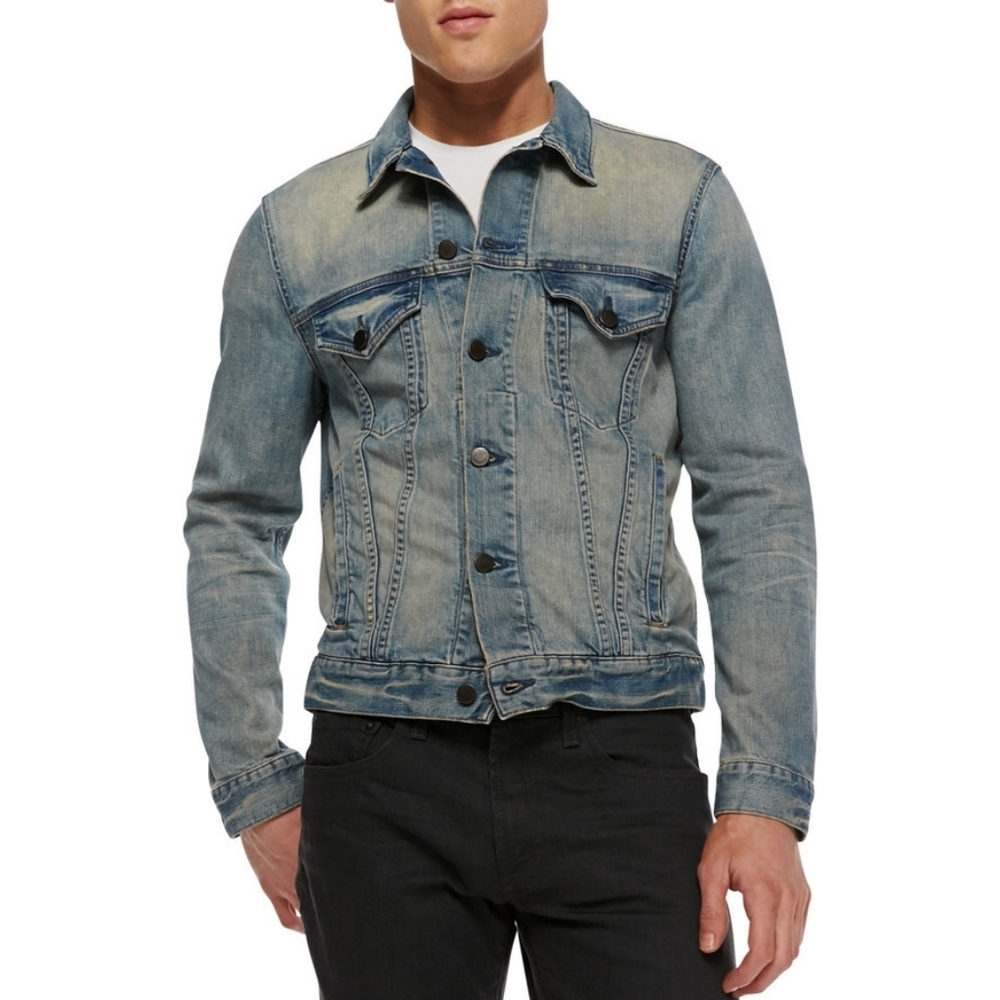 J Brand Men's Lowell Trucker Denim Jacket in Rhodes